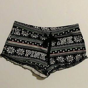 NWT Victoria's Secret PINK Fairisle Sleep Short XS